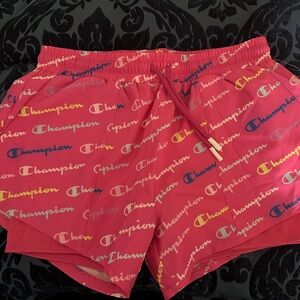 Champion Girls Logo Short with bike short inner layer. NWT